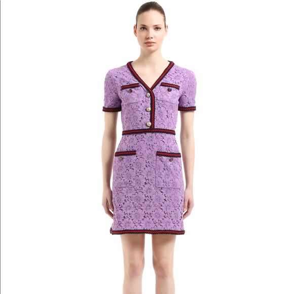 slim fit dress slacks Gucci Spring 1996 Tom Ford Iconic Runway Floral Lace Mini Dress – Dusty  Archive main image 0